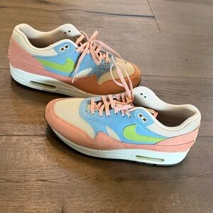 Nike Air Max Sneakers in Coral, Sky Blue, and Lime